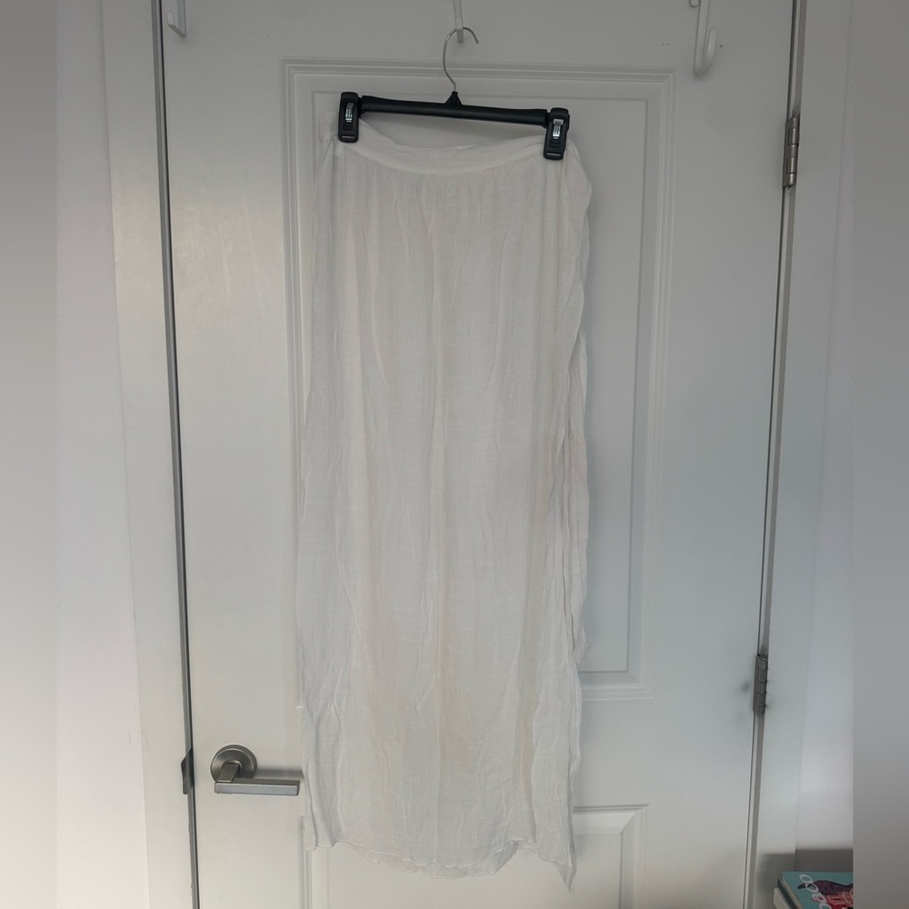 White Women's wrap cover up skirt